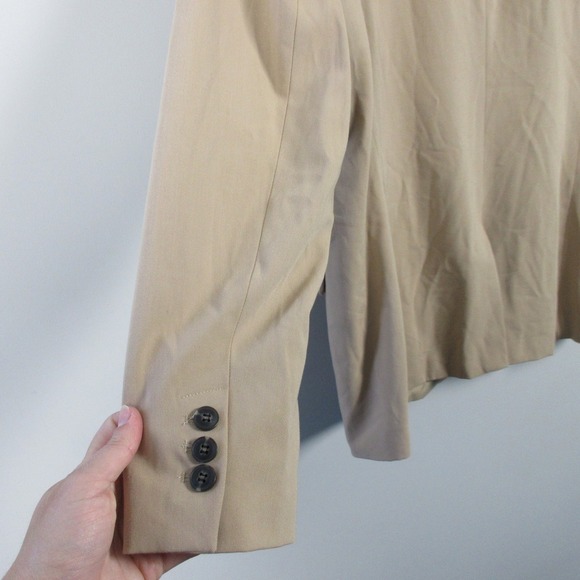 Dynamite Blazer Women L Beige Rayon Blend Relaxed Fit Career Office Casual 646 - Picture 7 of 12